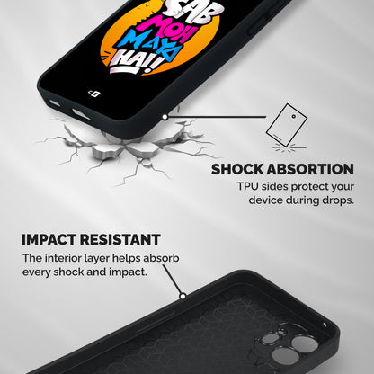 Sab Moh Maya Hai Shockproof Hybrid Protection (Metal + TPU) Back Case Cover