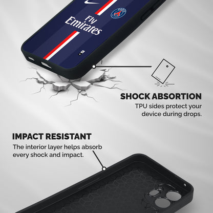 Saint Paris Jersey Shockproof Hybrid Protection (Metal + TPU) Back Case Cover