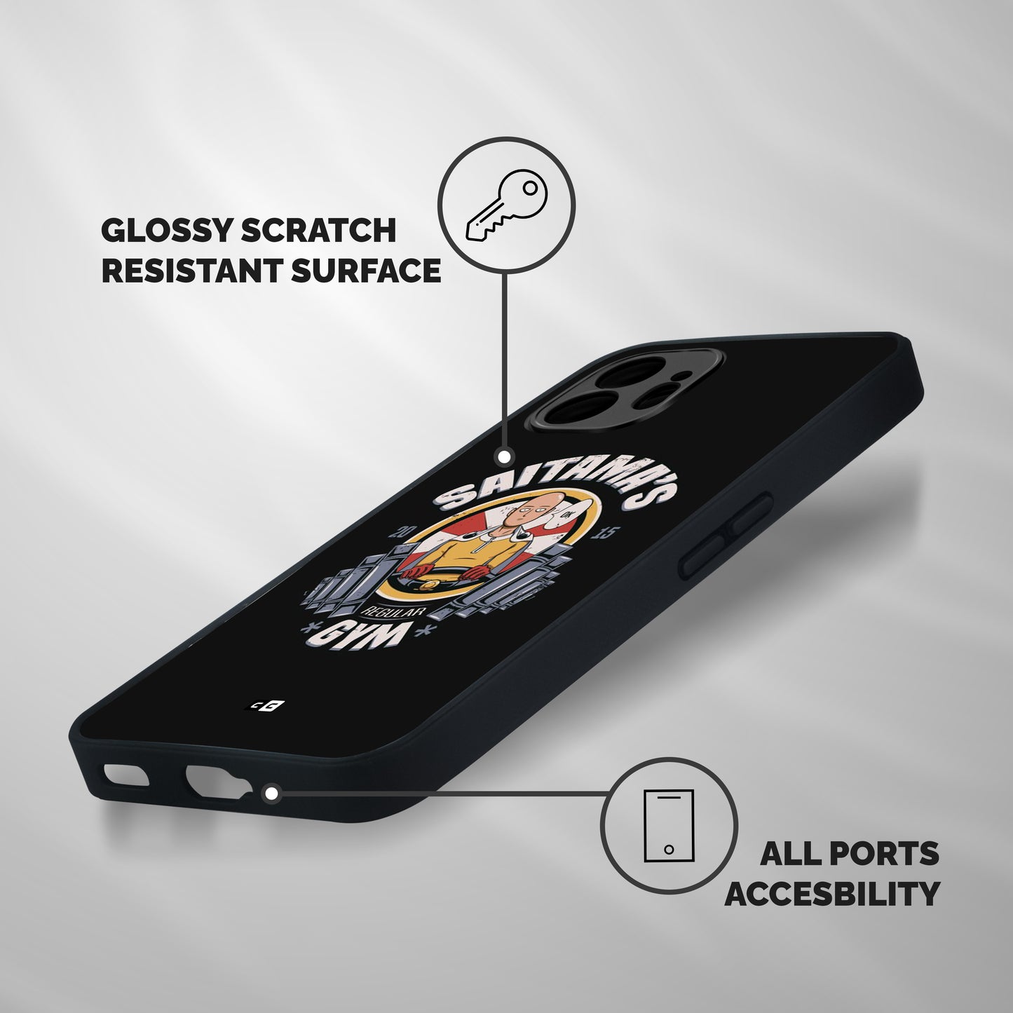 Saitama Gym Shockproof Hybrid Protection (Metal + TPU) Back Case Cover