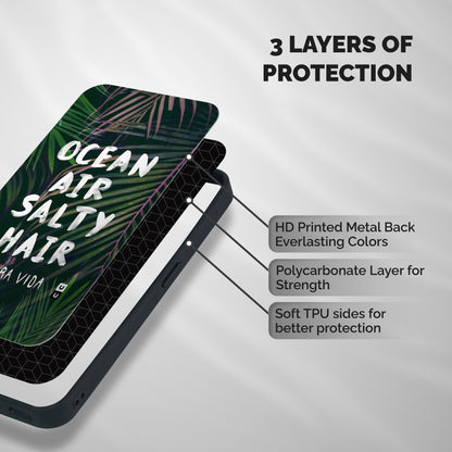 Salty Hair Shockproof Hybrid Protection (Metal + TPU) Back Case Cover