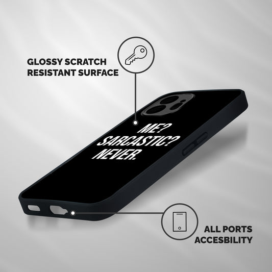 Sarcastic Quote Shockproof Hybrid Protection (Metal + TPU) Back Case Cover