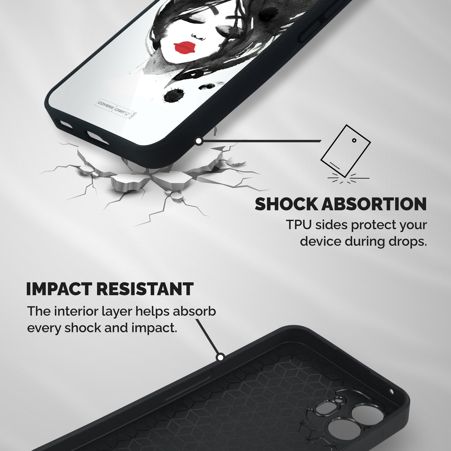 Sassy Girl Shockproof Hybrid Protection (Metal + TPU) Back Case Cover