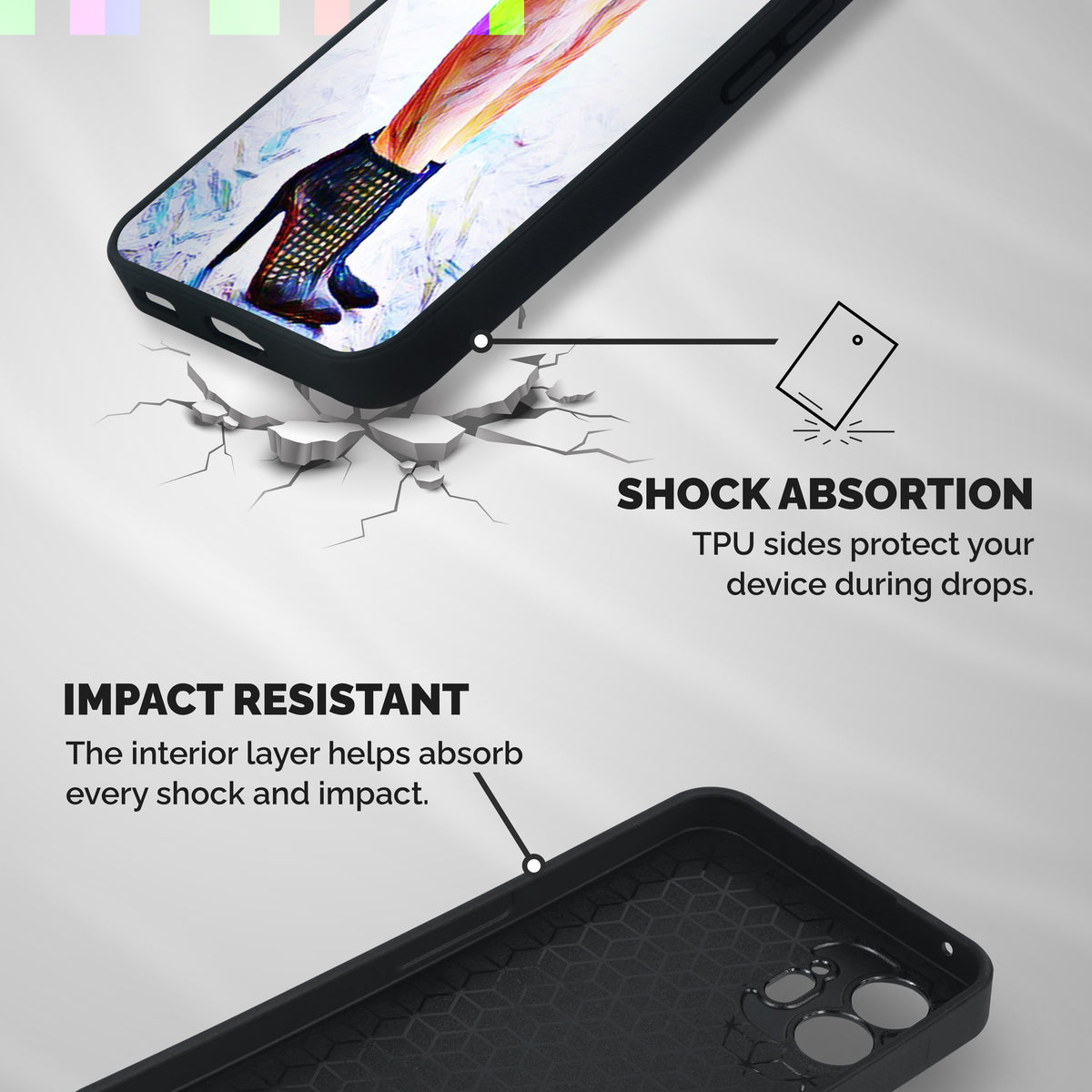 Sassy Heels Shockproof Hybrid Protection (Metal + TPU) Back Case Cover
