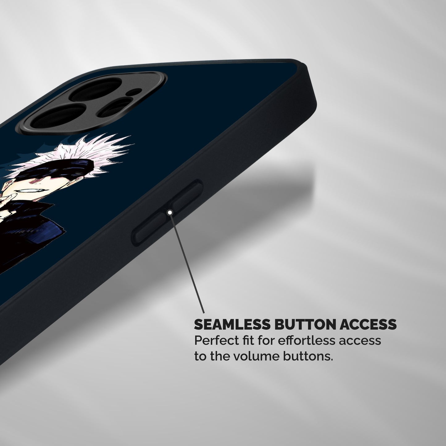 Satoru Gojo Shockproof Hybrid Protection (Metal + TPU) Back Case Cover