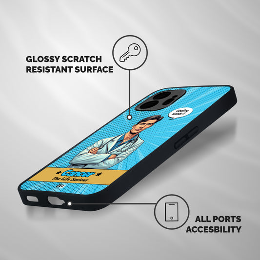 Saviour Cancer Shockproof Hybrid Protection (Metal + TPU) Back Case Cover