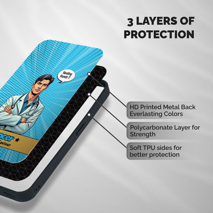 Saviour Cancer Shockproof Hybrid Protection (Metal + TPU) Back Case Cover
