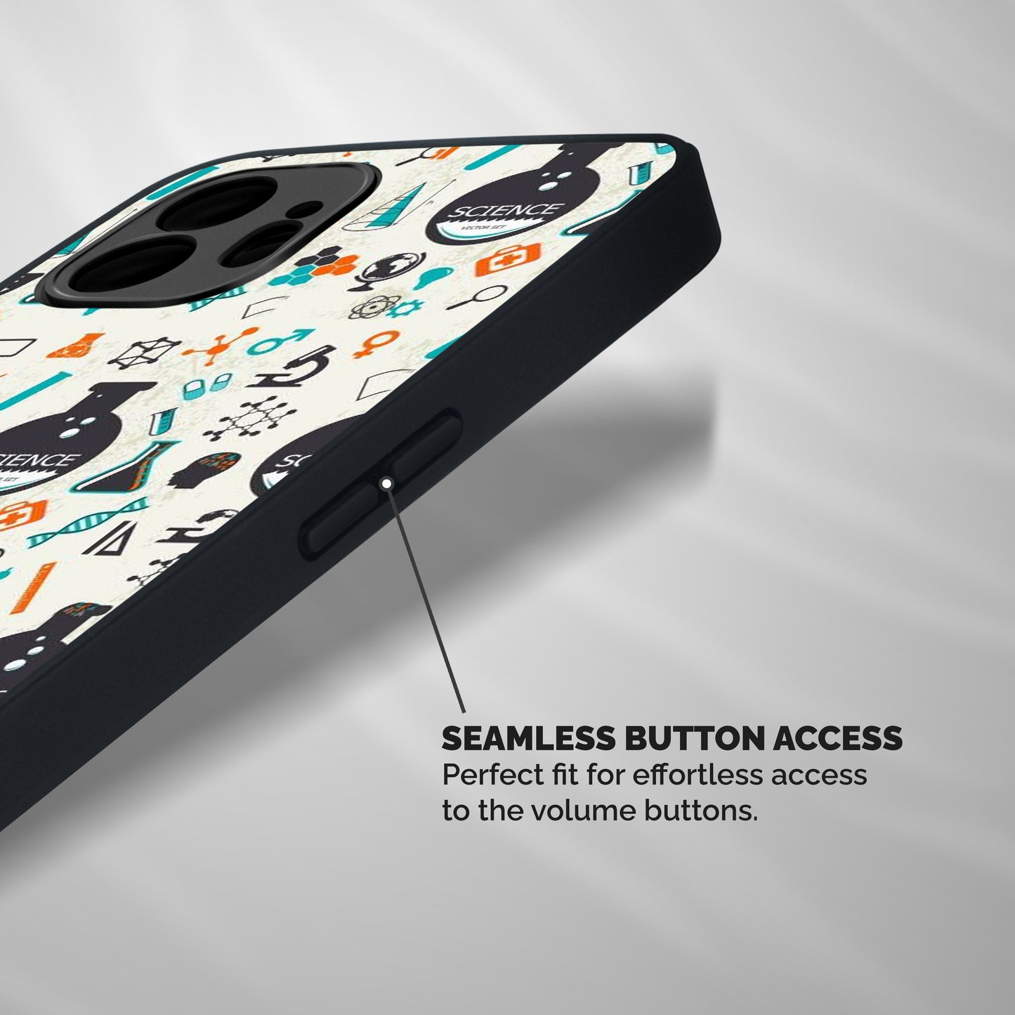 Science Side Shockproof Hybrid Protection (Metal + TPU) Back Case Cover