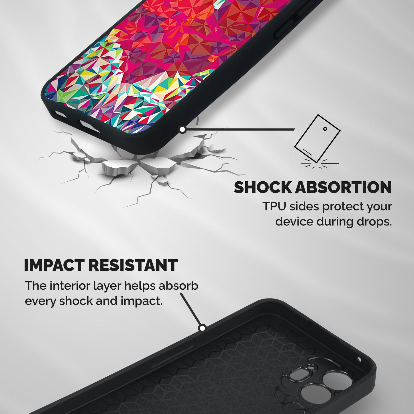 Scrumbled Heart Shockproof Hybrid Protection (Metal + TPU) Back Case Cover