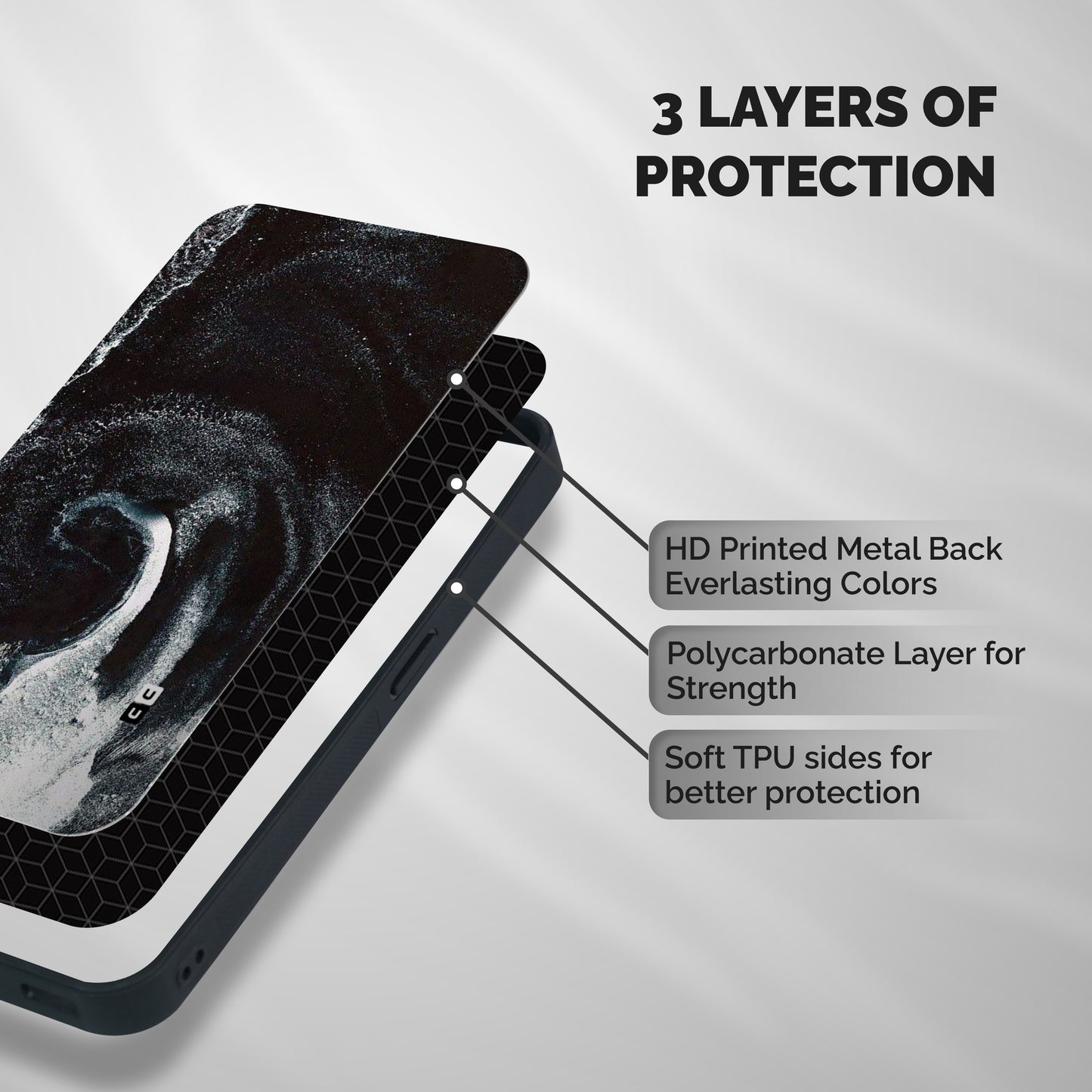 Sea Ice Space Art Shockproof Hybrid Protection (Metal + TPU) Back Case Cover