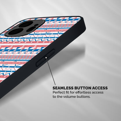 Seamless Ethnic Pattern Shockproof Hybrid Protection (Metal + TPU) Back Case Cover