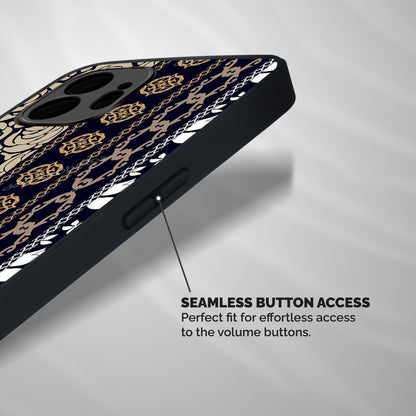 Seamless Pattern Shockproof Hybrid Protection (Metal + TPU) Back Case Cover