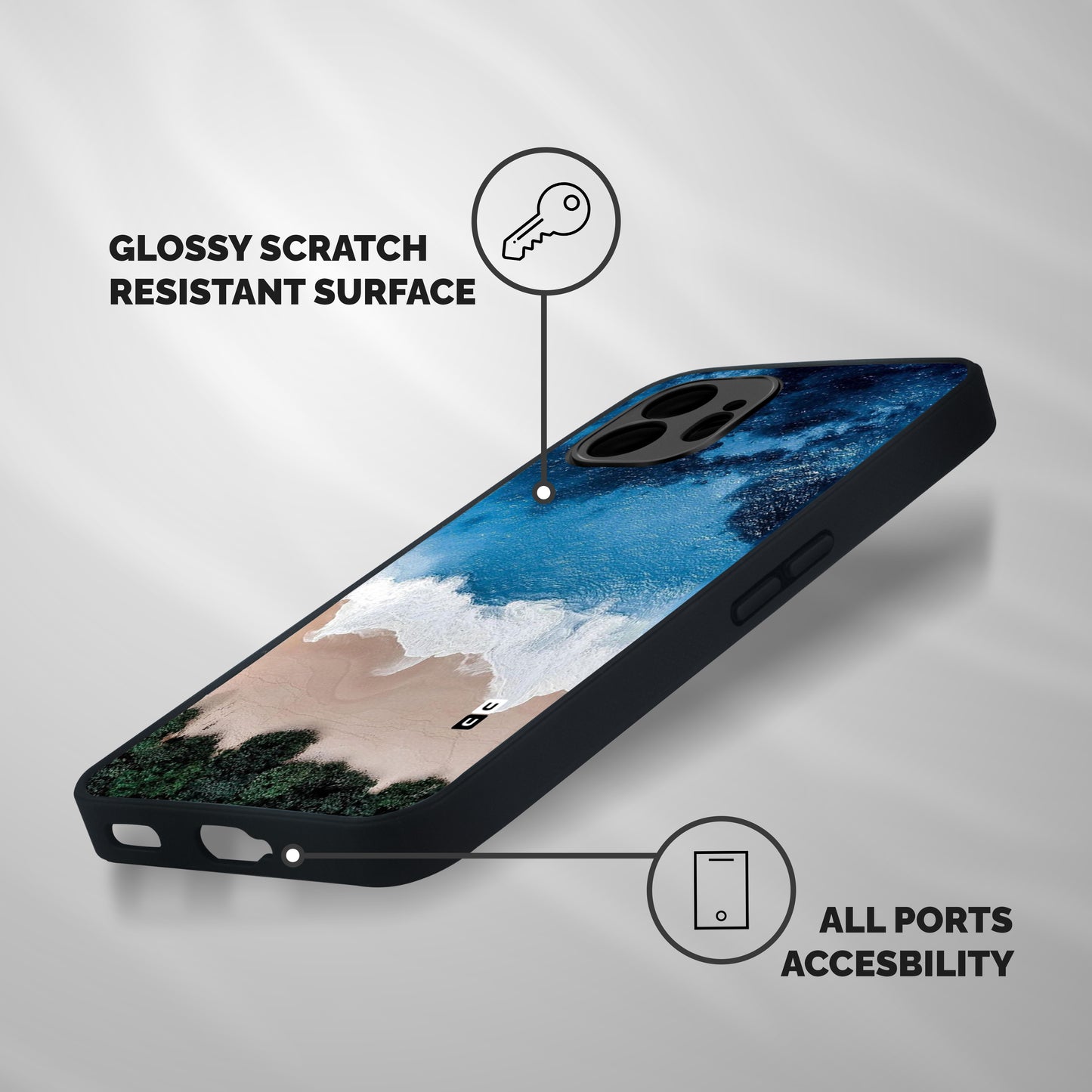 Seaside Shockproof Hybrid Protection (Metal + TPU) Back Case Cover