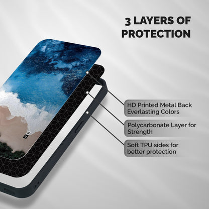 Seaside Shockproof Hybrid Protection (Metal + TPU) Back Case Cover