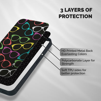 See Colours Shockproof Hybrid Protection (Metal + TPU) Back Case Cover