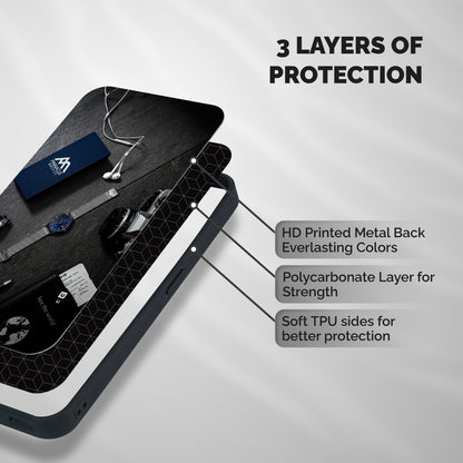 See The World Shockproof Hybrid Protection (Metal + TPU) Back Case Cover