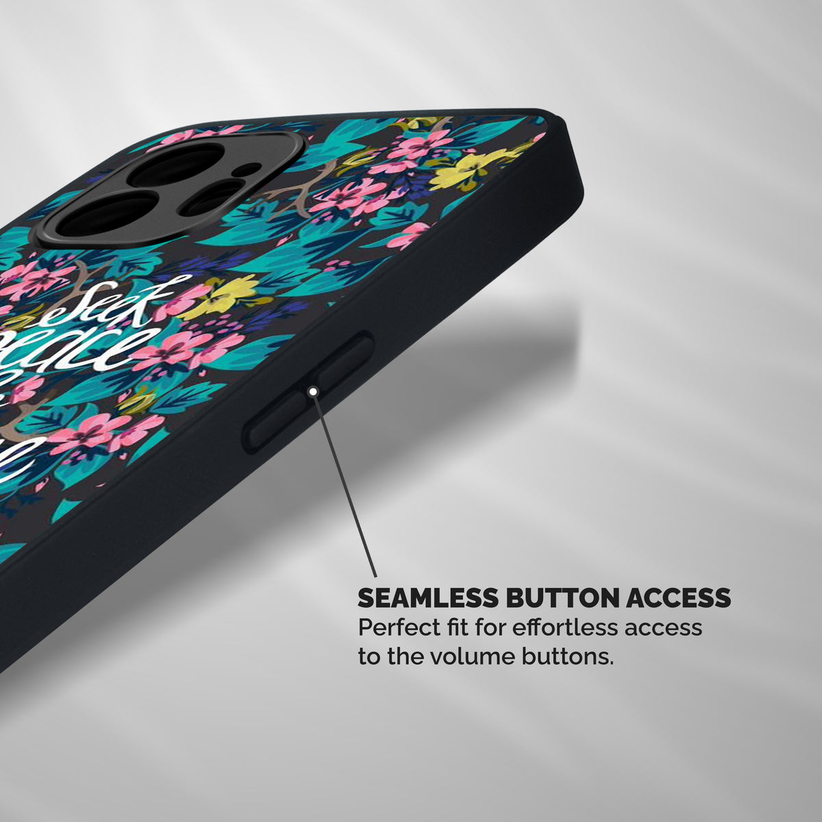 Seek Peace Shockproof Hybrid Protection (Metal + TPU) Back Case Cover