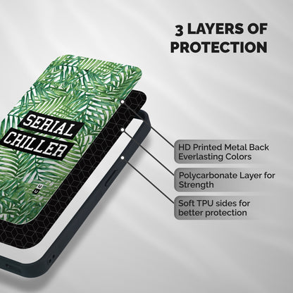 Serial Chiller Shockproof Hybrid Protection (Metal + TPU) Back Case Cover