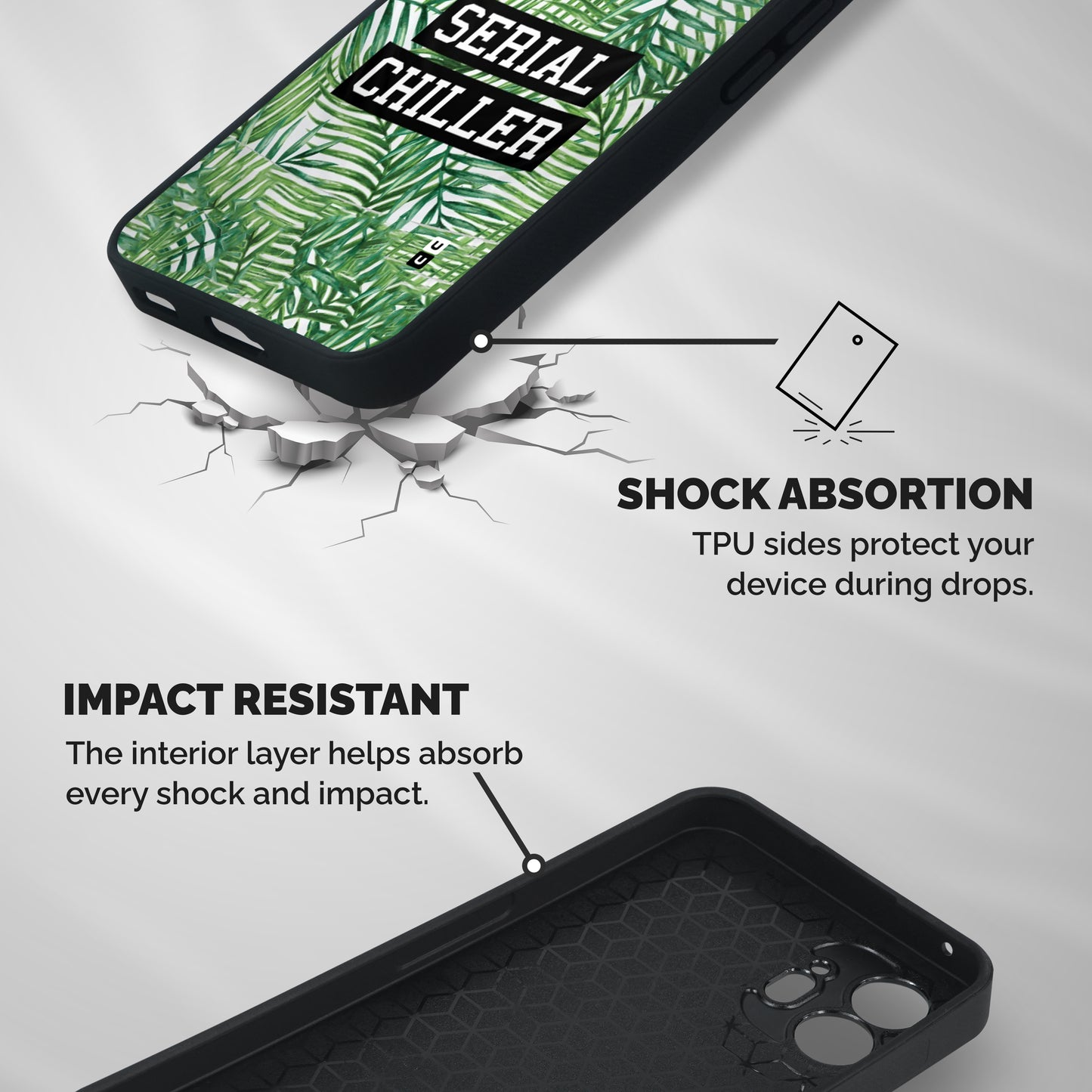 Serial Chiller Shockproof Hybrid Protection (Metal + TPU) Back Case Cover