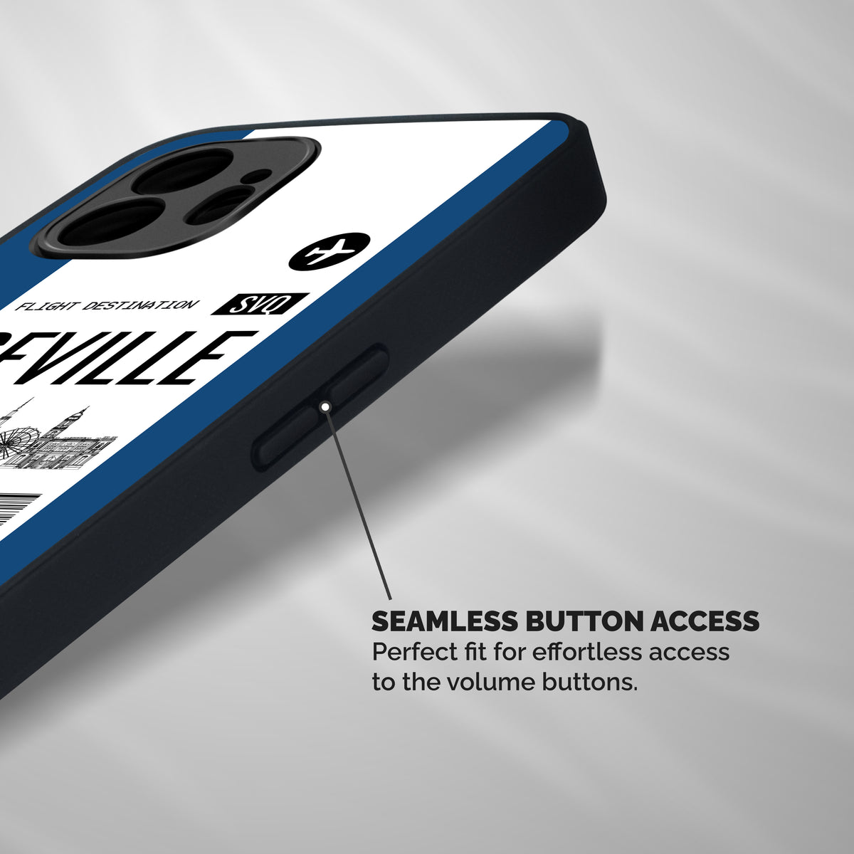 Seville Boarding Pass Shockproof Hybrid Protection (Metal + TPU) Back Case Cover
