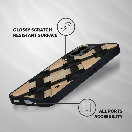 Shade Thread Shockproof Hybrid Protection (Metal + TPU) Back Case Cover