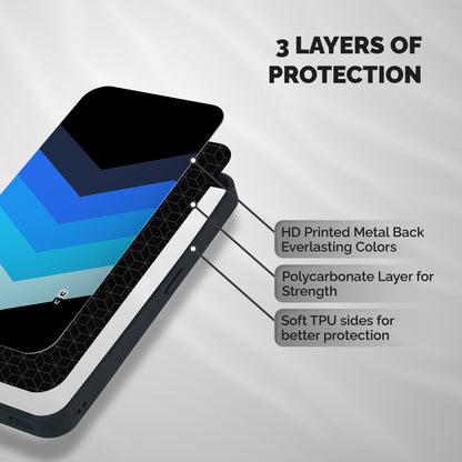 Shades Colors Shockproof Hybrid Protection (Metal + TPU) Back Case Cover