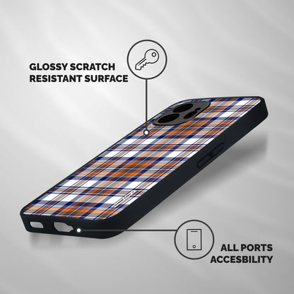 Shades Of Check Shockproof Hybrid Protection (Metal + TPU) Back Case Cover