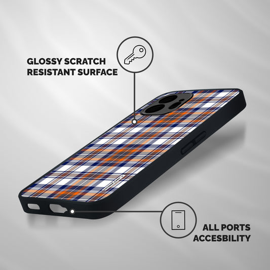 Shades Of Check Shockproof Hybrid Protection (Metal + TPU) Back Case Cover