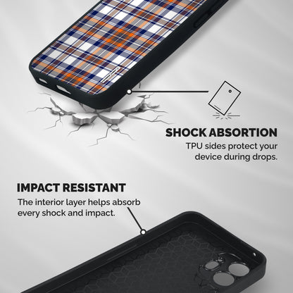 Shades Of Check Shockproof Hybrid Protection (Metal + TPU) Back Case Cover