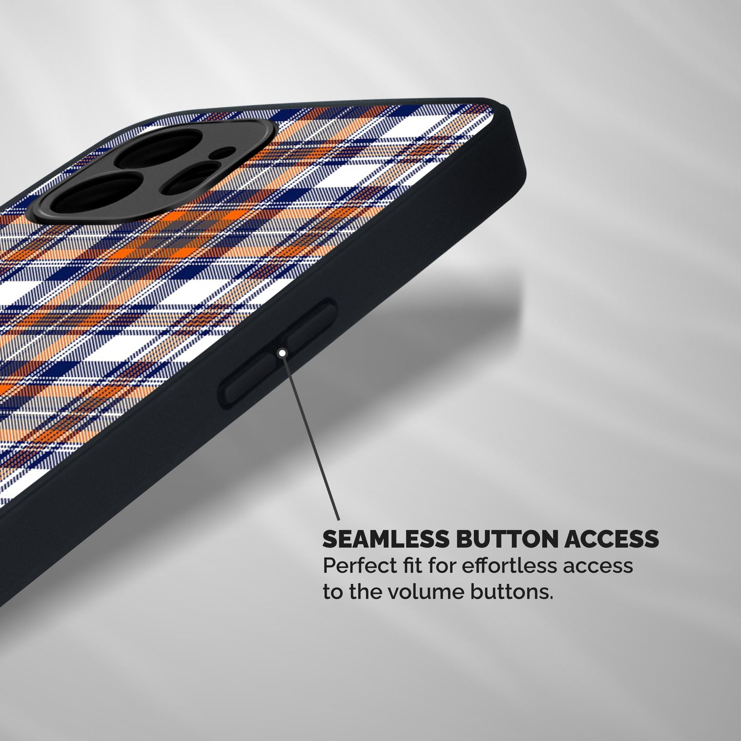 Shades Of Check Shockproof Hybrid Protection (Metal + TPU) Back Case Cover