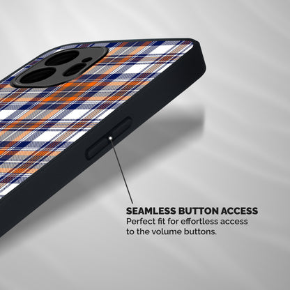 Shades Of Check Shockproof Hybrid Protection (Metal + TPU) Back Case Cover