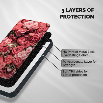 Shades Of Peach Shockproof Hybrid Protection (Metal + TPU) Back Case Cover