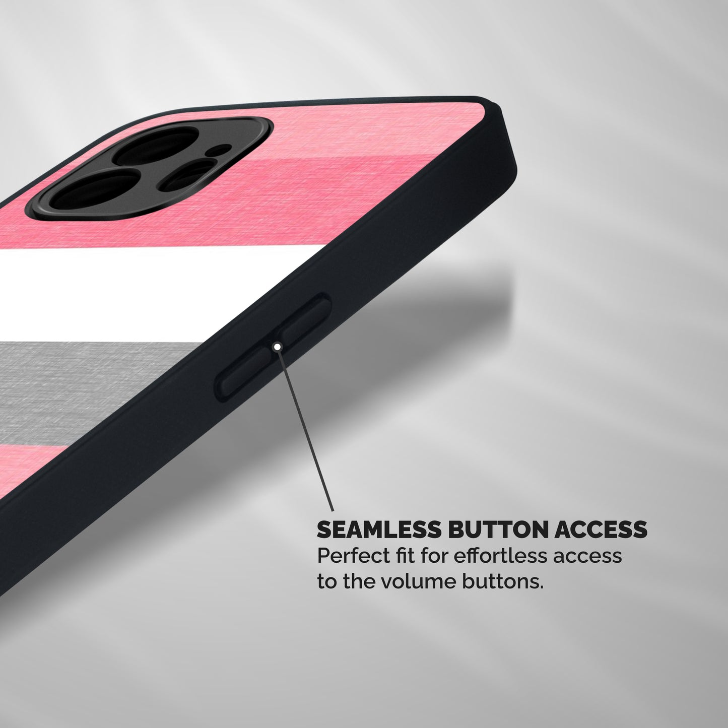 Shades Pink Stripes Shockproof Hybrid Protection (Metal + TPU) Back Case Cover