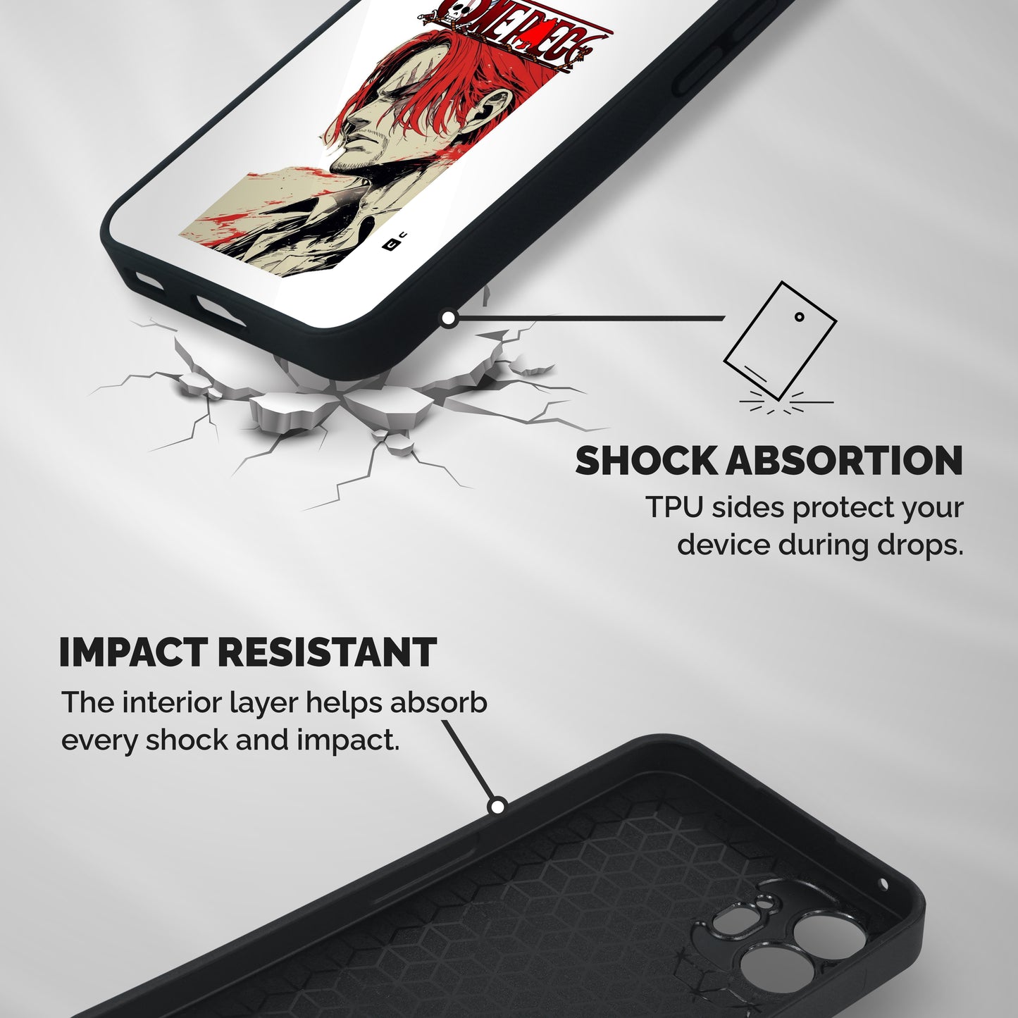 Shanks Sketch Shockproof Hybrid Protection (Metal + TPU) Back Case Cover
