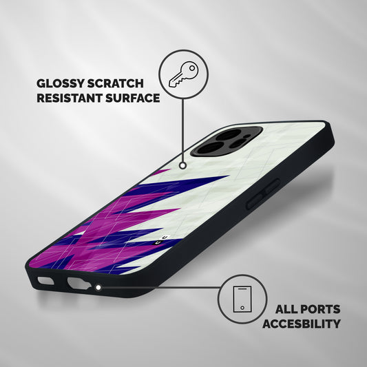 Sharp Abstract Design Shockproof Hybrid Protection (Metal + TPU) Back Case Cover