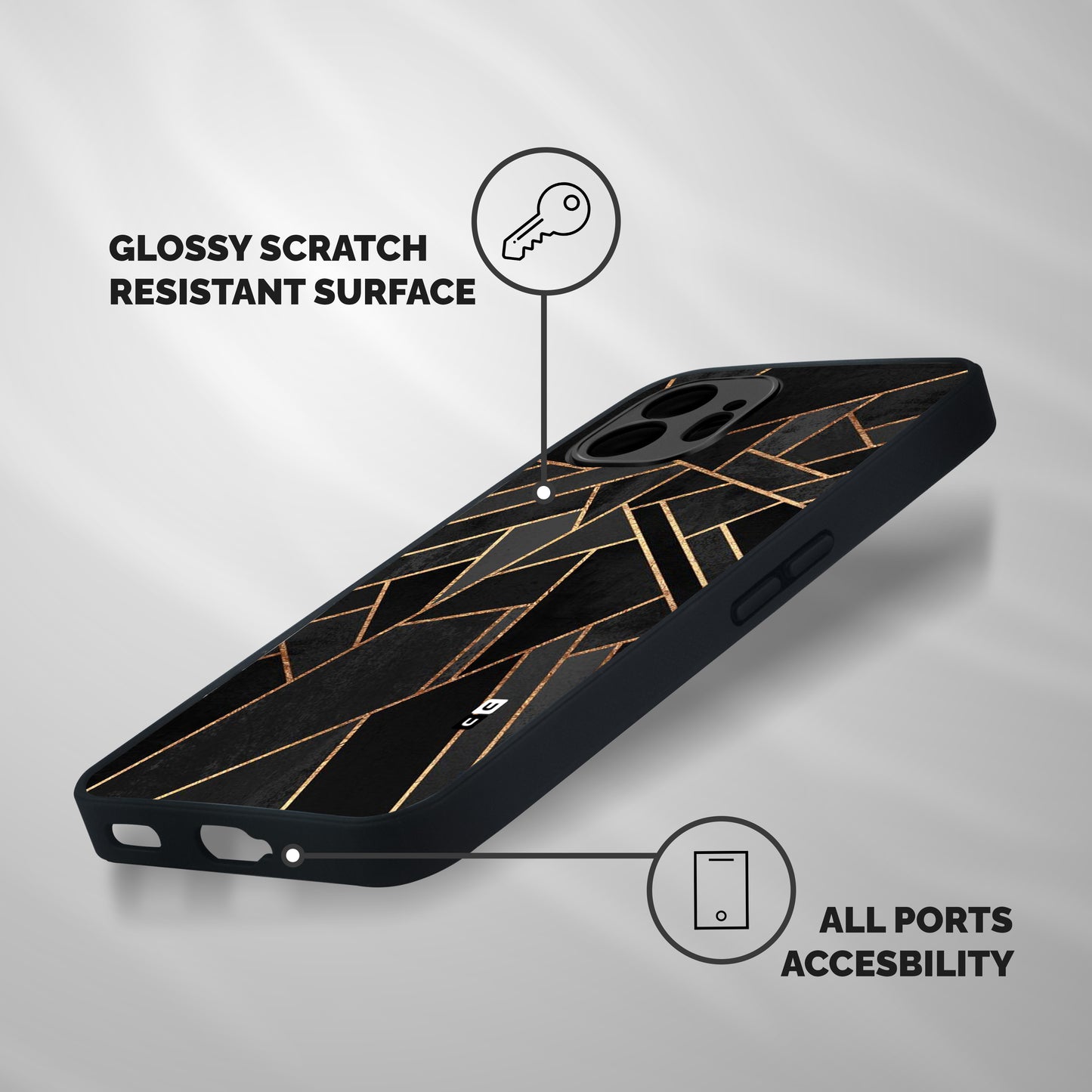 Sharp Tile Shockproof Hybrid Protection (Metal + TPU) Back Case Cover