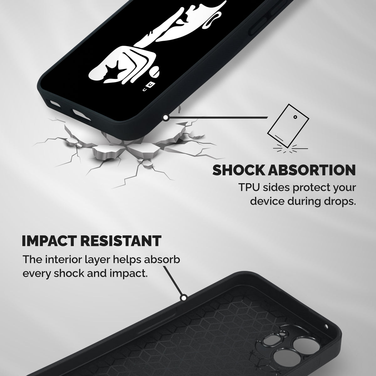 Shhh Art Shockproof Hybrid Protection (Metal + TPU) Back Case Cover