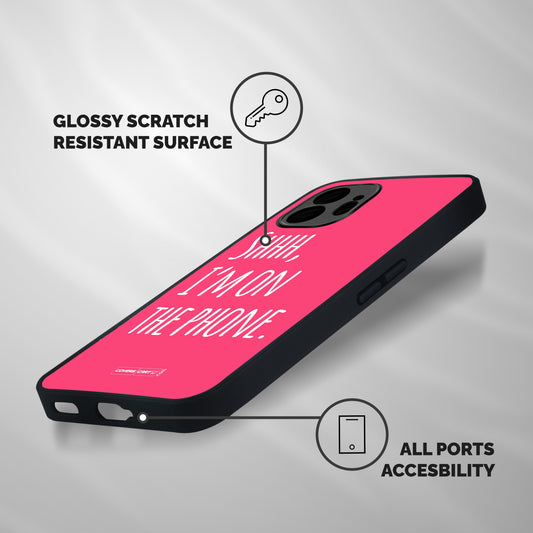 Shhh.. I M on the Phone Shockproof Hybrid Protection (Metal + TPU) Back Case Cover