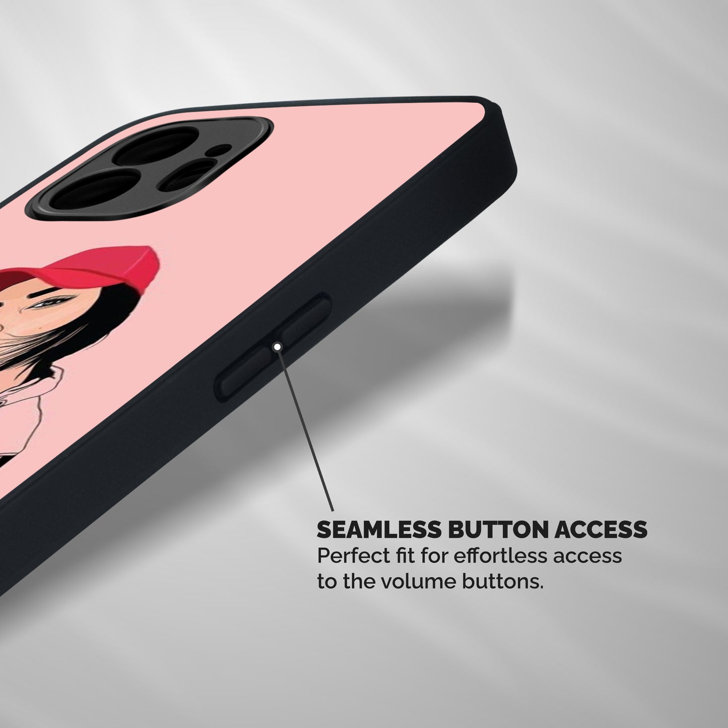 Shhhh Girl Shockproof Hybrid Protection (Metal + TPU) Back Case Cover
