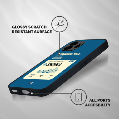 Shimla Boarding Pass Shockproof Hybrid Protection (Metal + TPU) Back Case Cover