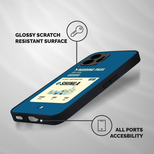Shimla Boarding Pass Shockproof Hybrid Protection (Metal + TPU) Back Case Cover