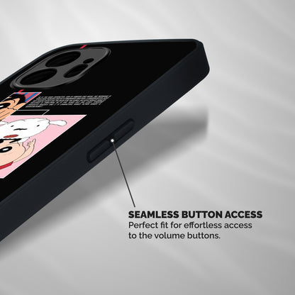 Shinchan Nohara Shockproof Hybrid Protection (Metal + TPU) Back Case Cover
