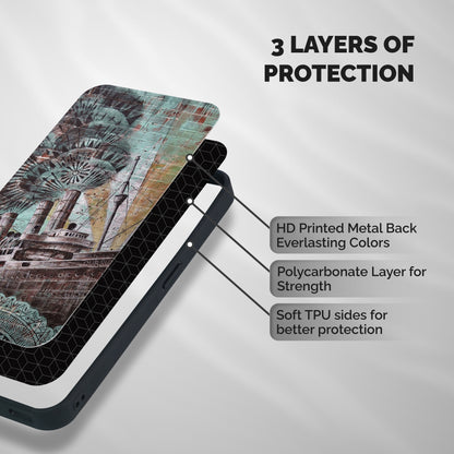 Ship Art Shockproof Hybrid Protection (Metal + TPU) Back Case Cover