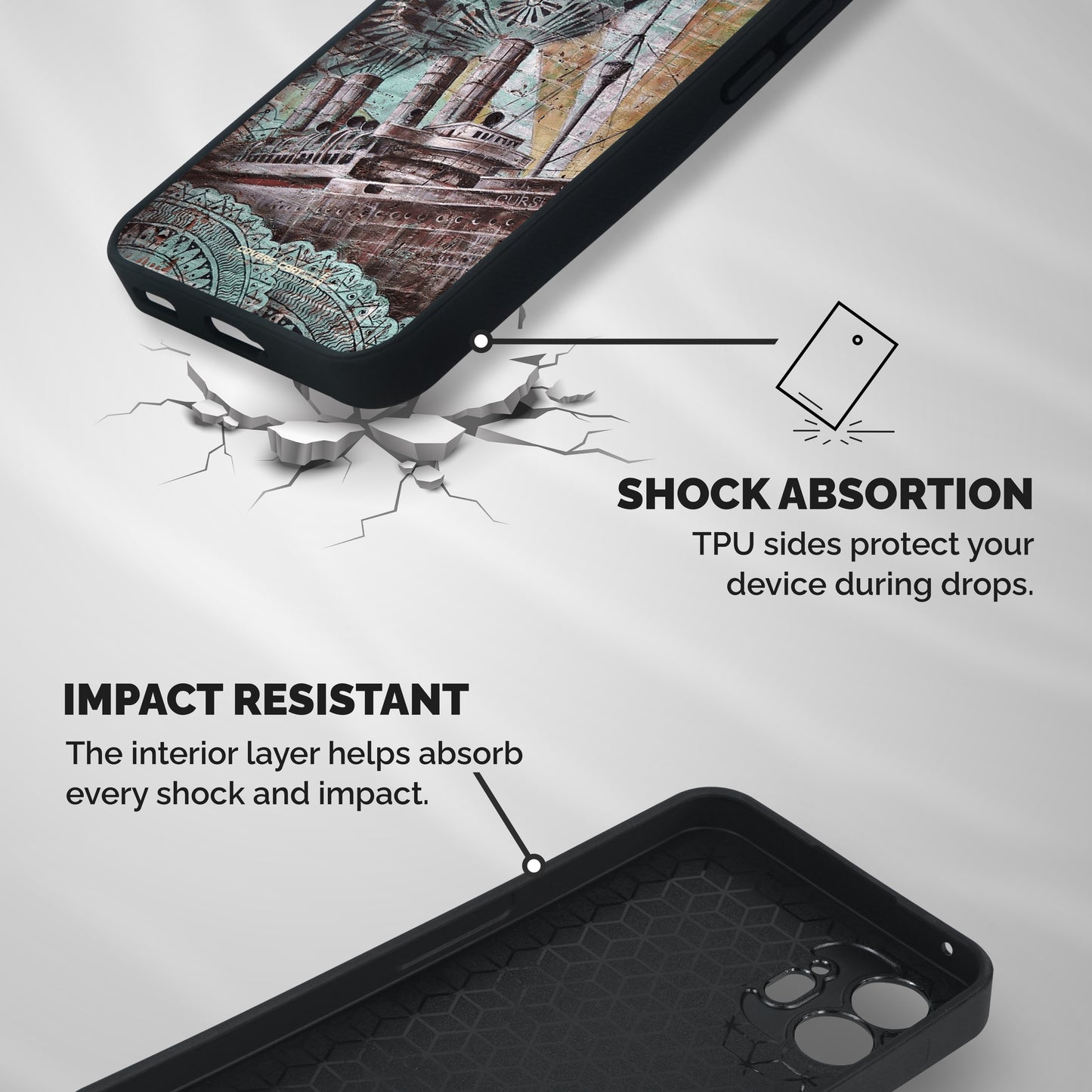 Ship Art Shockproof Hybrid Protection (Metal + TPU) Back Case Cover