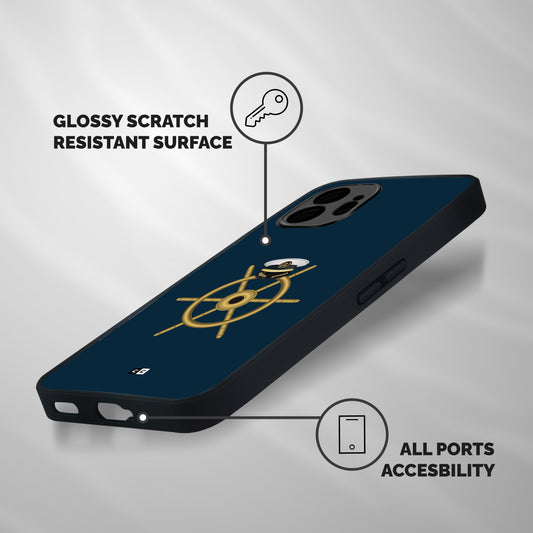 Ship Wheel And Cap Shockproof Hybrid Protection (Metal + TPU) Back Case Cover