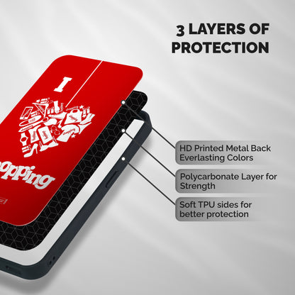 Shopaholic Shopping Love Shockproof Hybrid Protection (Metal + TPU) Back Case Cover