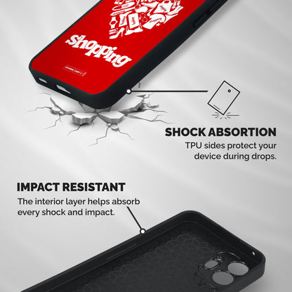 Shopaholic Shopping Love Shockproof Hybrid Protection (Metal + TPU) Back Case Cover