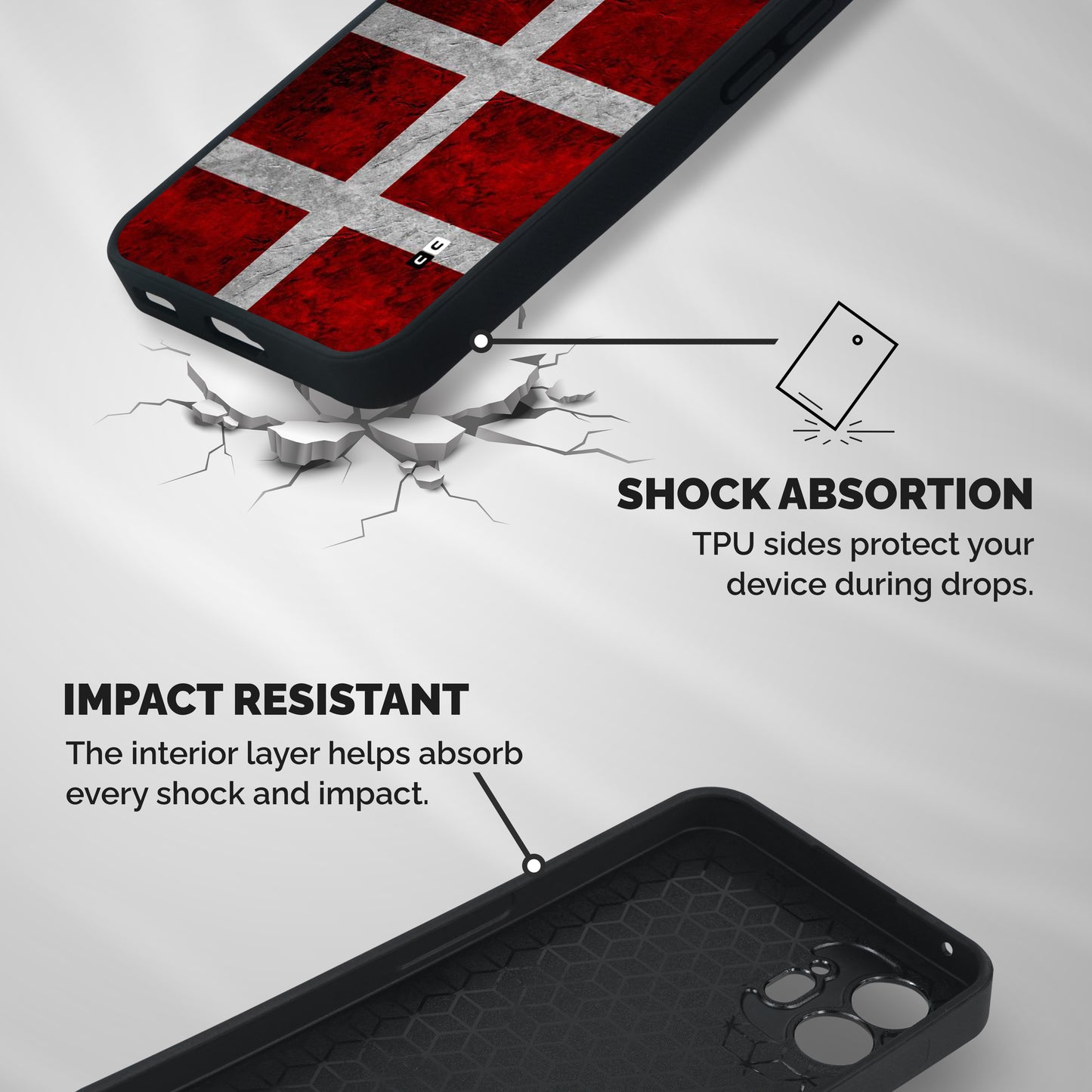 Silver Lines Shockproof Hybrid Protection (Metal + TPU) Back Case Cover