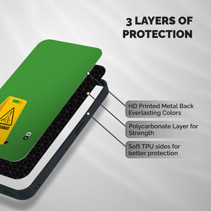 Simple Minimalist Bananas Shockproof Hybrid Protection (Metal + TPU) Back Case Cover