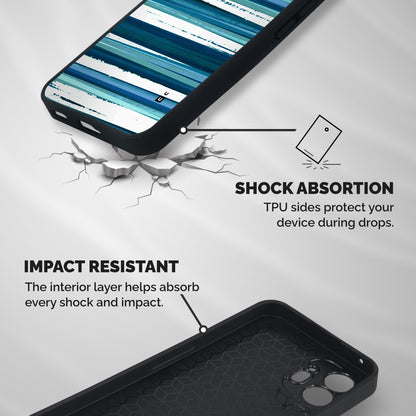 Simple Soothing Lines Shockproof Hybrid Protection (Metal + TPU) Back Case Cover