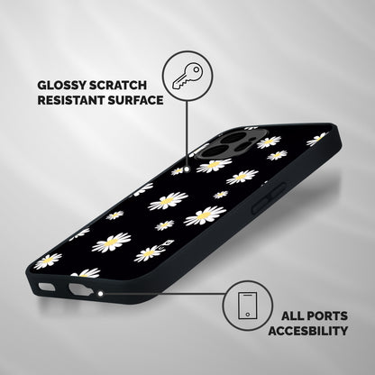 Simple Sunflowers Pattern Shockproof Hybrid Protection (Metal + TPU) Back Case Cover